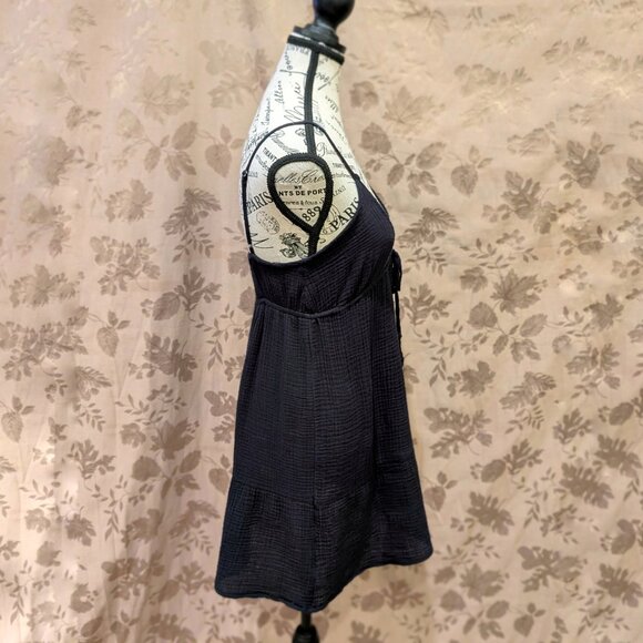 Xhilaration Sheer Tiered Navy Blue Swim Suit Cover Up, Size M, EUC! - Picture 4 of 9